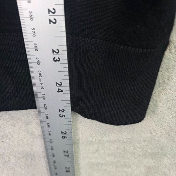 Womens Grace Elements Black Cardigan Sweater Button Up V Neck Front Pockets L - Picture 6 of 7